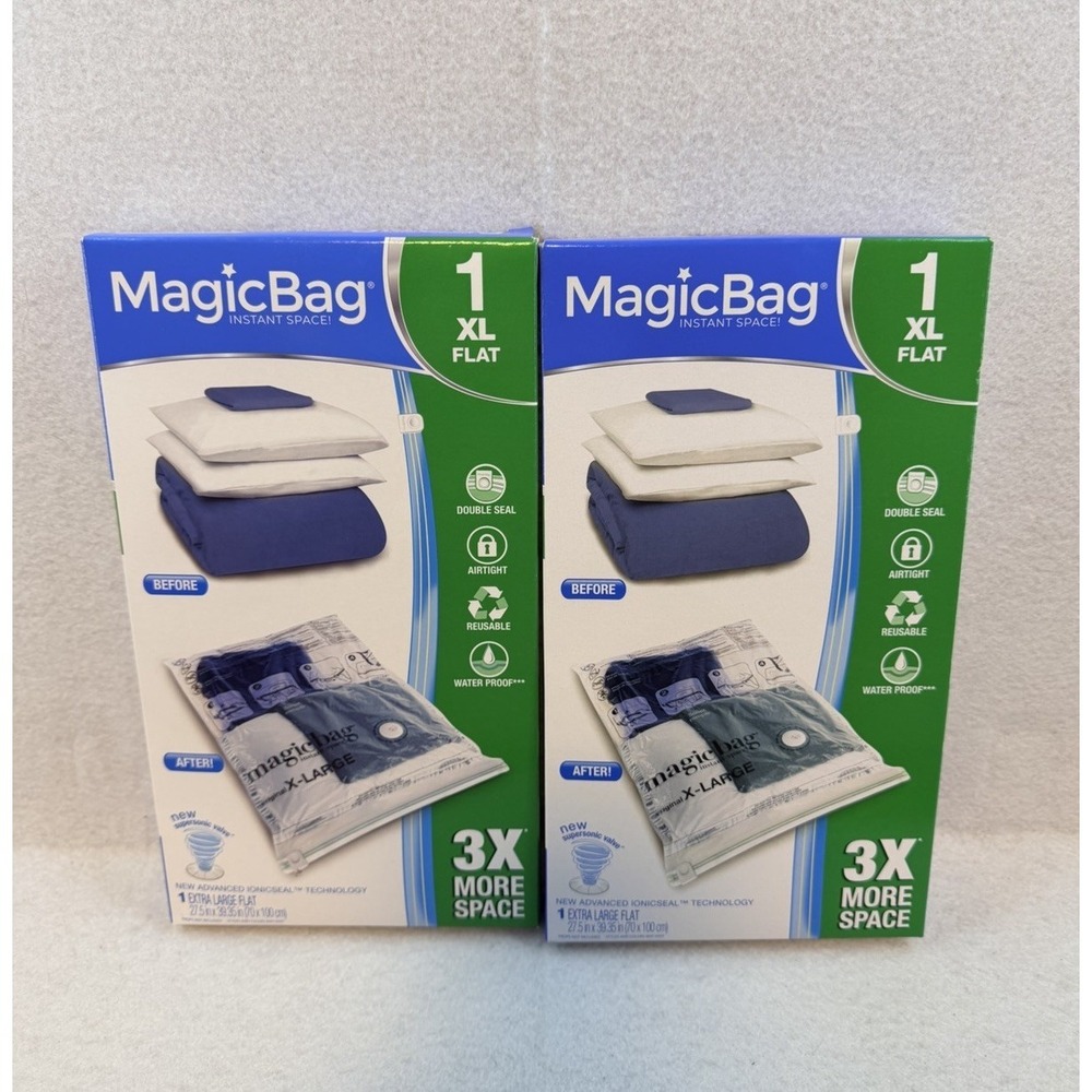 MagicBag 1 XL Flat Compression Storage Bags Clothes, NIB, Lot of 2, 2 Bags Total - Picture 1 of 6